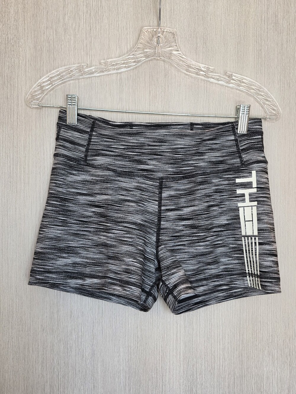 Tommy Hilfiger Black & Gray Space-Dye Bike Shorts